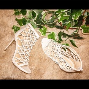 ✨White Stilettos | Leather Knotted